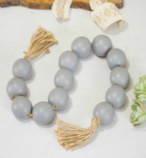 Wd. 27" Beads Strand - Gray