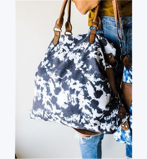 Black Carryall Tie Dye Bag