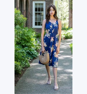 Blue Floral Sun Dress, 2 S/M, 2 L/XL, 2 XXL