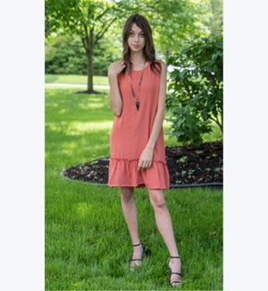 Ruffle Hem Dress, 1S, 1M, 1L, 1XL