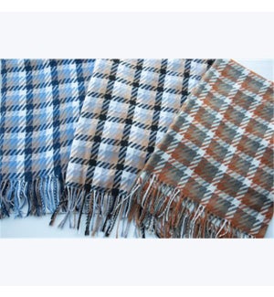 Houndstooth Plaid Scarf, 3 ast.