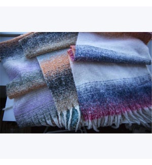 Wide Striped Ombre Scarf, 3 ast.