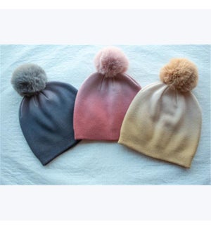 Ombre Pom Hats, 3 ast.