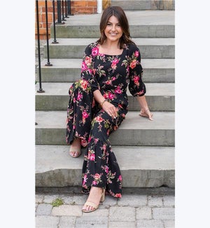 Floral Jumpsuit, 1S, 1M, 1L, 1XL