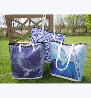 Indigo Canvas Tote 3 Ast