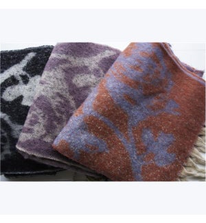 Cozy Big Floral Blanket Scarf, 3 Ast