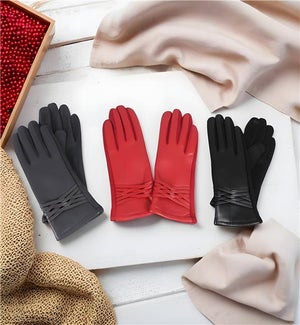 Vegan Leather Criss Cross Accent, 3 ast.