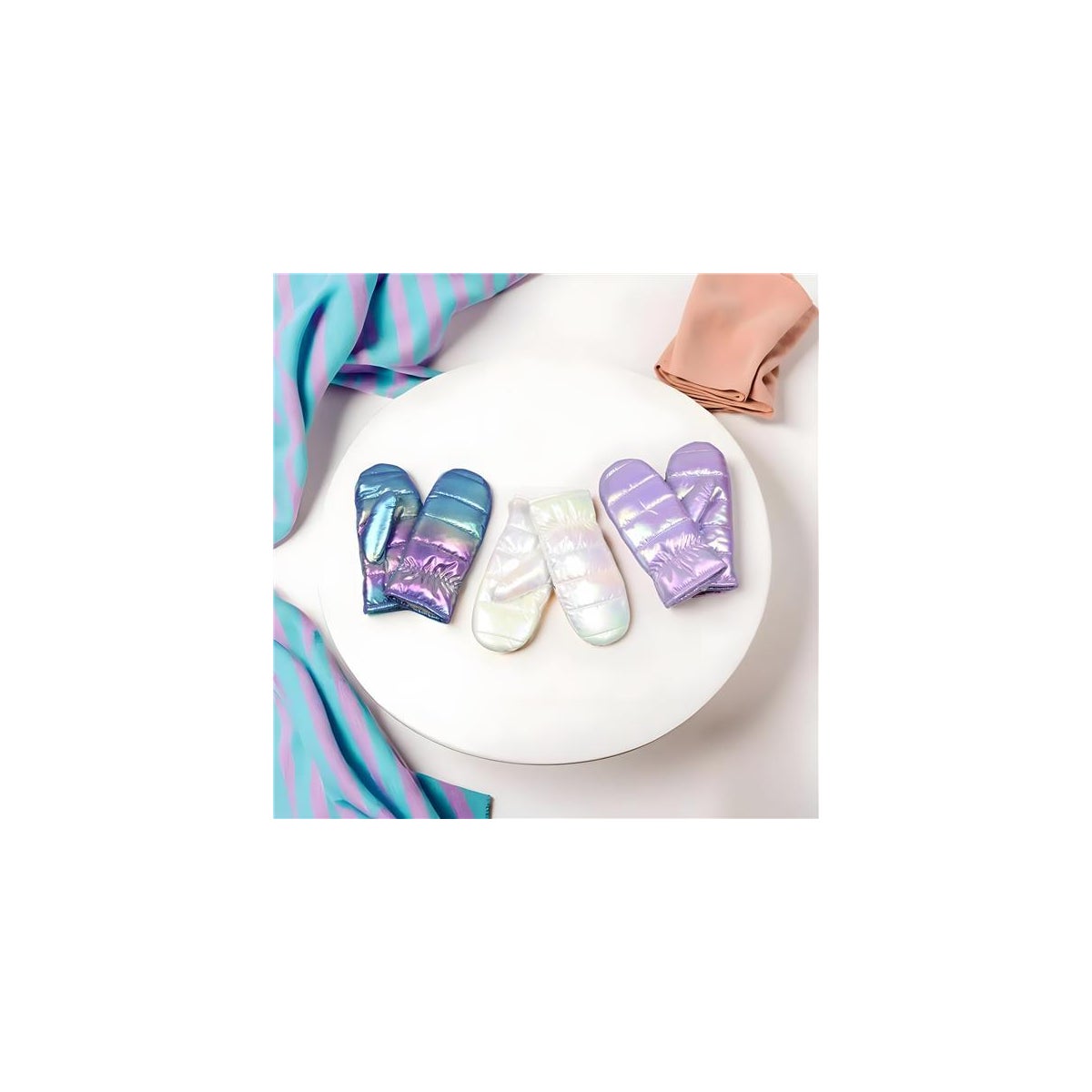 Mermaid Shimmer Mittens 3 Ast