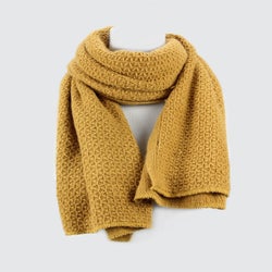 Cozy Striped Scarf with Fringe 3 Ast