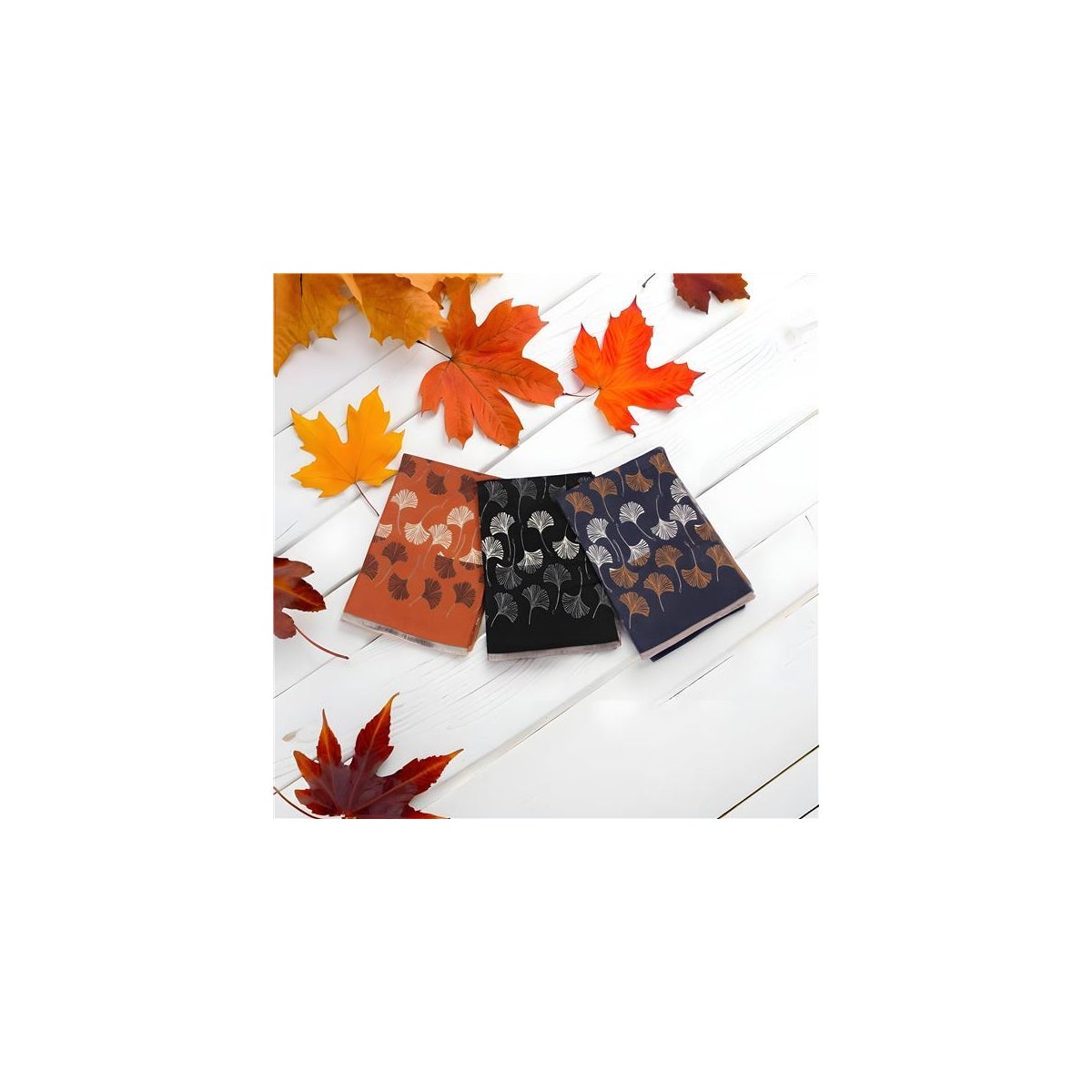 Gingko Leaf Scarf 3 Ast