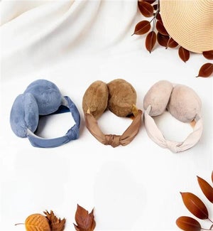 Satin Knotted Headband Earmuffs 3 Ast