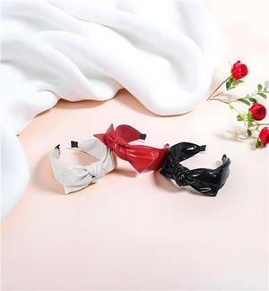 Vegan Patent Leather Headband 3 Ast
