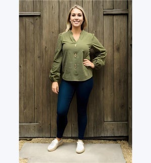 Double Button Blouse 1S, 1M, 1L, 1XL