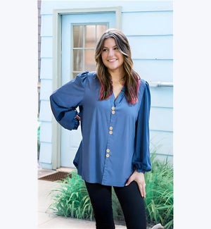 Double Button Blouse 1S, 1M, 1L, 1XL