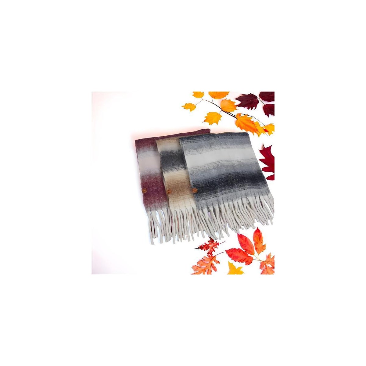 The Giving Project Ombre Striped Scarf 3 Ast