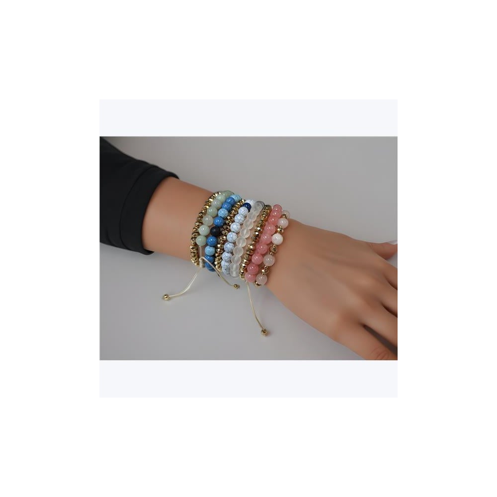 Bead Stacking Bracelets 3 Pcs Set 3 Ast