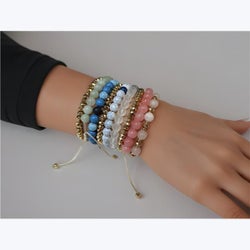 Bead Stacking Bracelets 3 Pcs Set 3 Ast