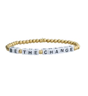 Virtu Made 14K Gold Beaded Bracelet - Be The Change