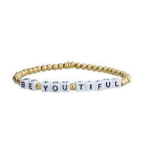 Virtu Made 14K Gold Beaded Bracelet - Be-You-Tiful