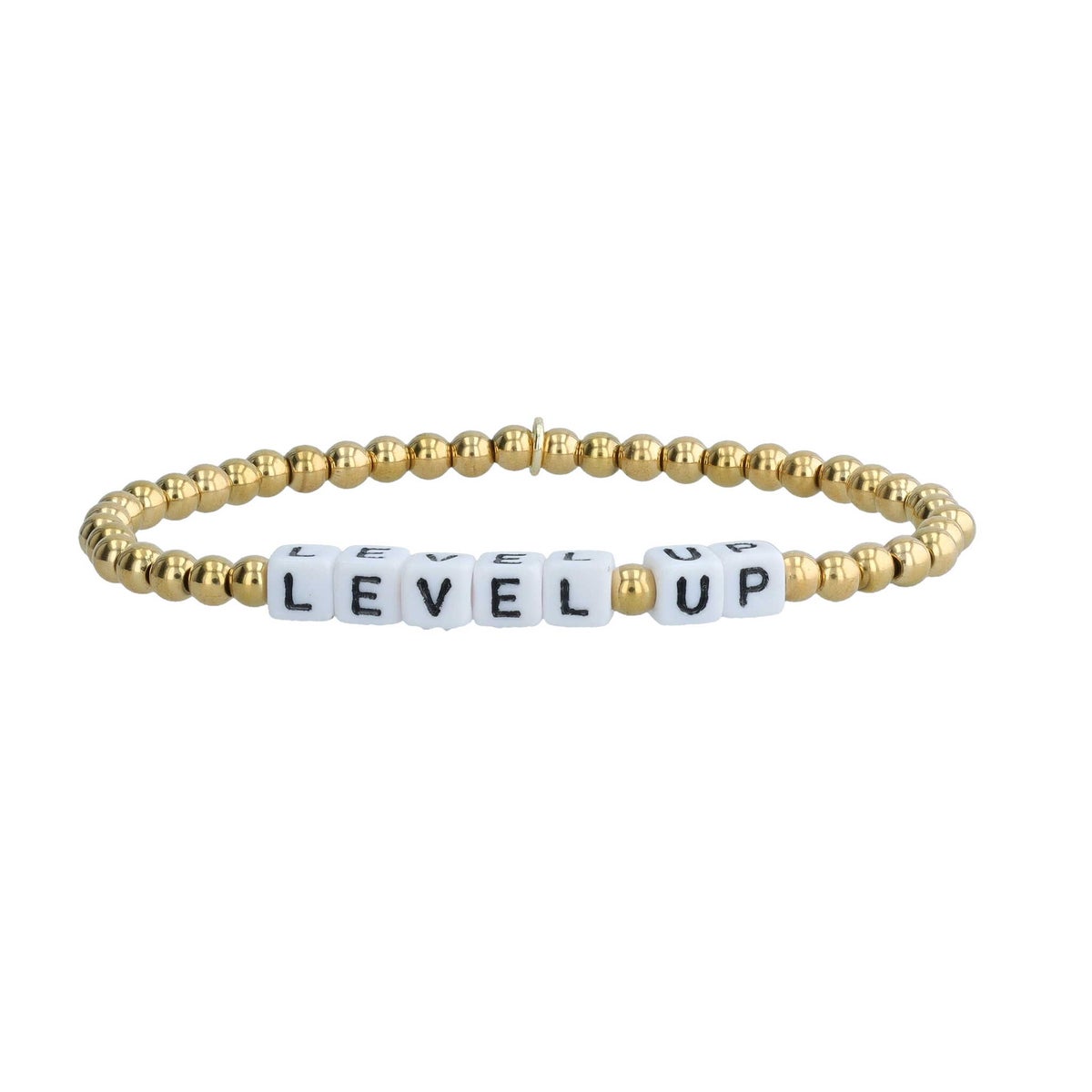 Virtu Made 14K Gold Beaded Bracelet - Level Up