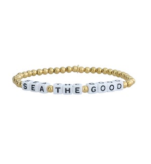 Virtu Made 14K Gold Beaded Bracelet - Sea The Good