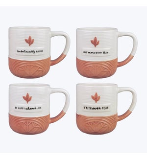 Ceramic Mugs, 4 Assorted