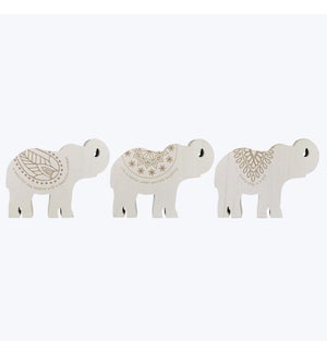 Wood Elephant Tabletop Sign, 3 Assorted