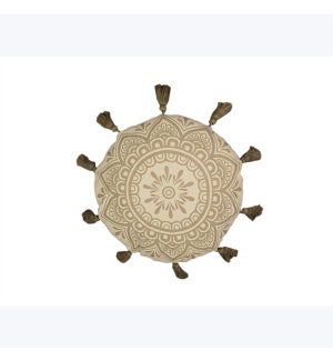 Round Pillow with Tassels