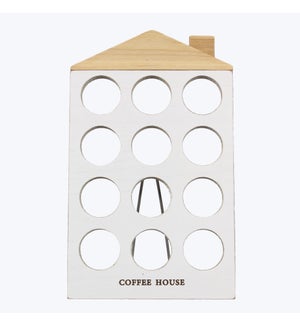 Wood House Tabletop Coffee Pod Holder