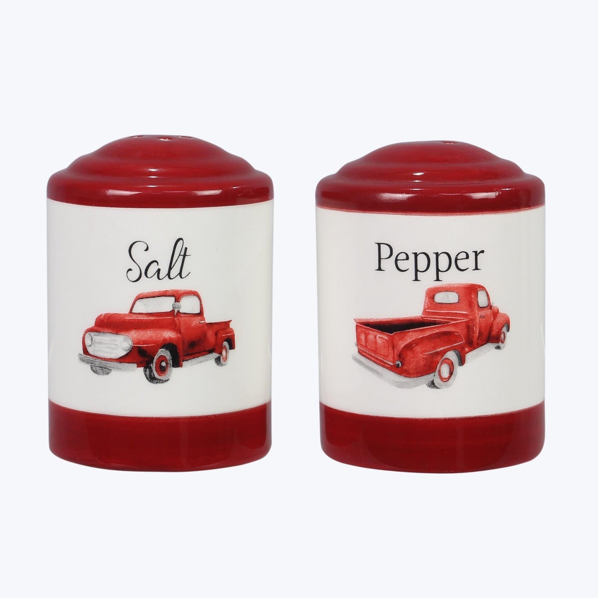 Ceramic Red Truck Salt & Pepper Shaker, 2pcs/set