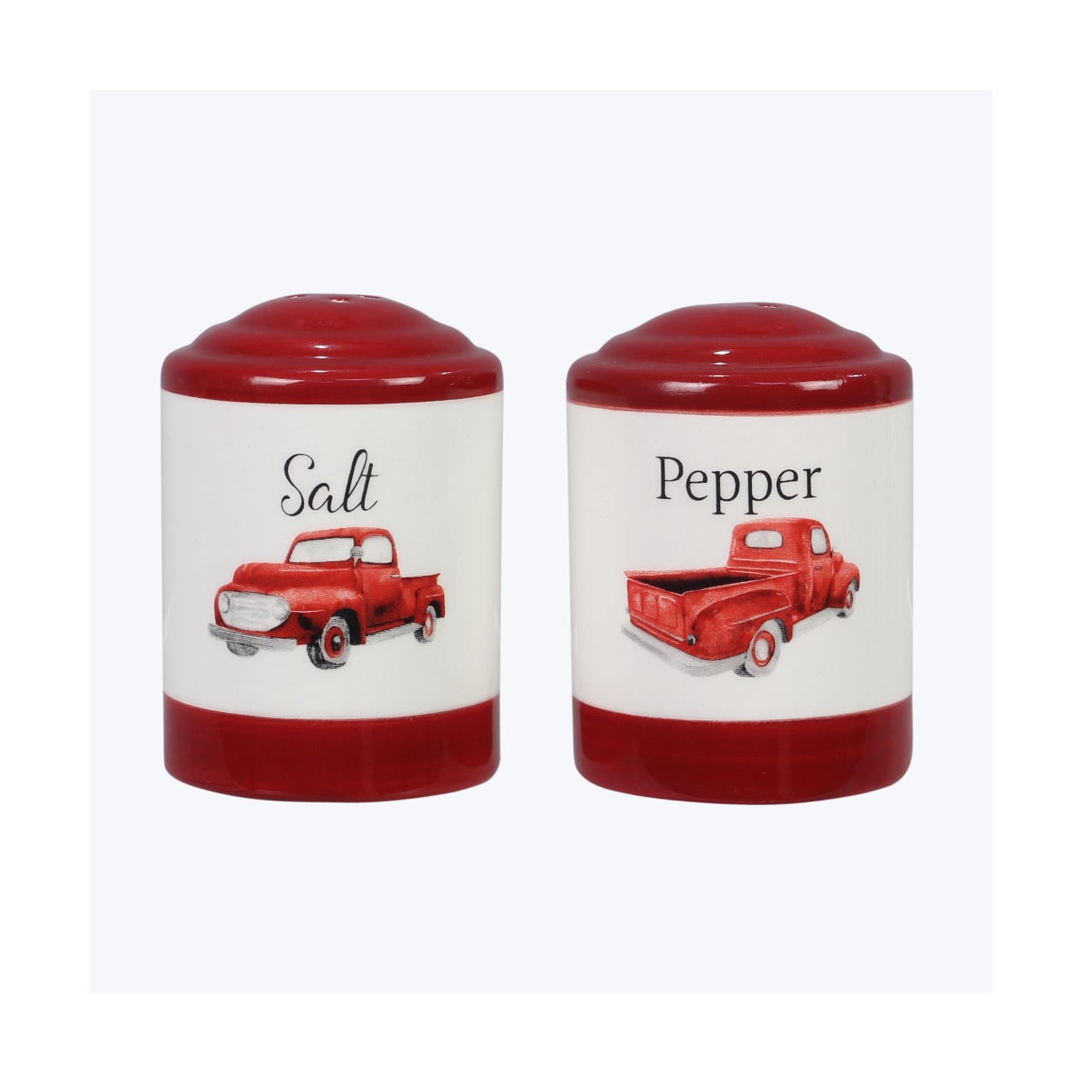 Ceramic Red Truck Salt & Pepper Shaker, 2pcs/set