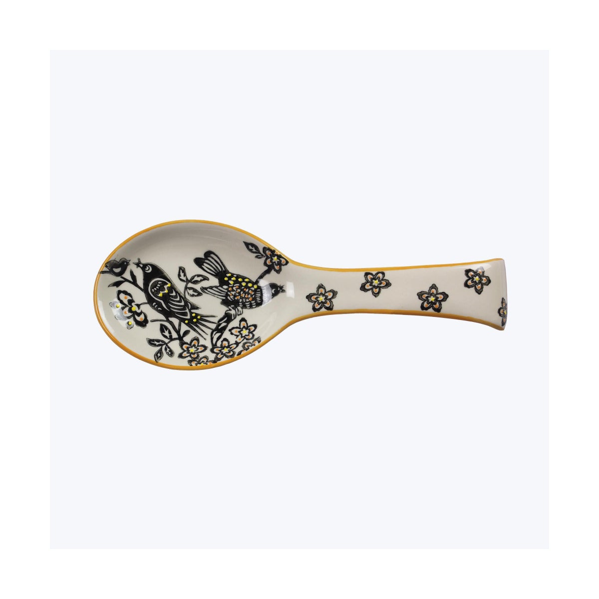 Stoneware Hand Stamped Spoon Rest