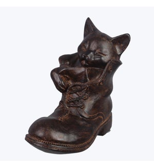 Resin Cat in Boot