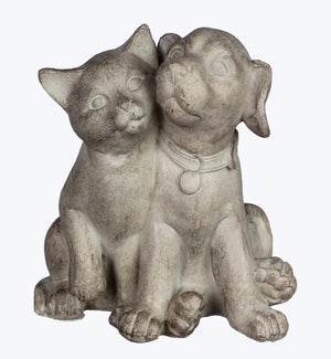 Resin Cat and Dog Buddies