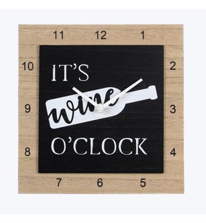 Wood Tabletop Wine Clock