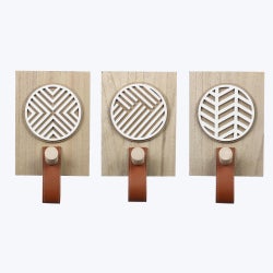 Wood Nature Wall Hook, 3 Assorted