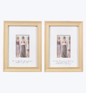 Wood 4x6 Photo Frames with Beveled Edges, 2 Assortment