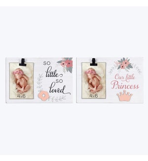 Wood Baby 4x6 Picture Clip, 2 Assorted