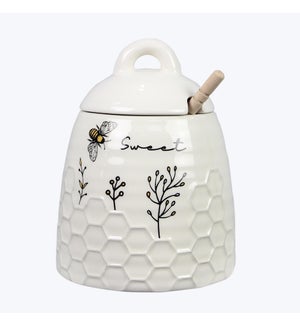 Honey Bee Ceramic Honey Jar