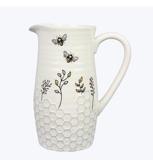 Honey Bee Ceramic Water Pitcher/Vase