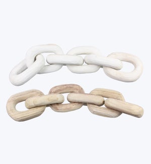 Wood Chain Tabletop DÃ©cor, 2 Assorte