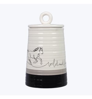 Ceramic Horse Treat Jar