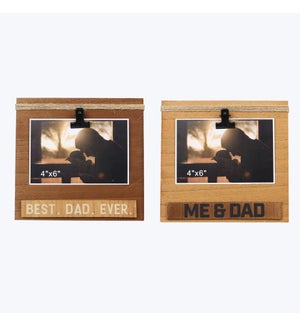 Wood Dad 4X6 Photo Clip, 2 Assorted