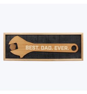 Wood Framed Wrench Dad Wall Sign