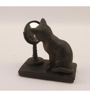 Resin Cat with Mirror