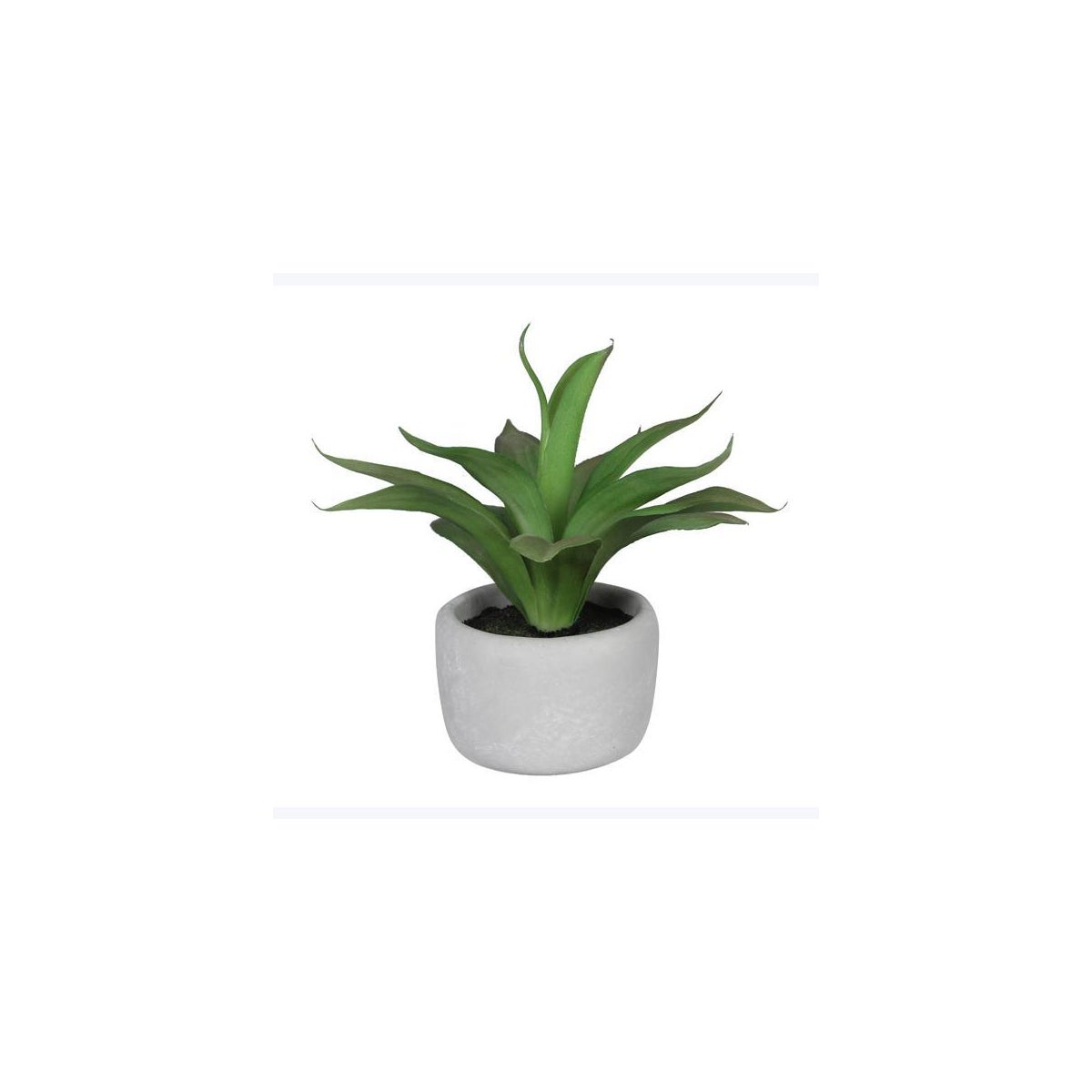 Artificial Agave in Cement Pot