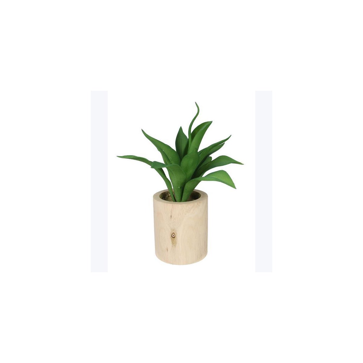 Artificial Agave in Wood Vase