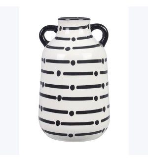 Ceramic Black and White Vase