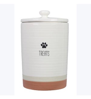 Ceramic Pet Treat Jar with Silicon Seal