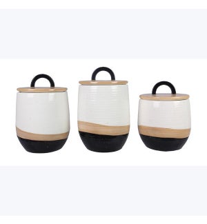 Ceramic Country Canister, 3 pcs/set